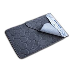 Набір килимків для ванної та туалету Економ сірий - фото