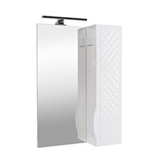 Зеркало Aqua Rodos Родорс 55 белая с подсветкой права - фото