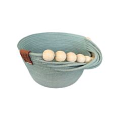 Корзина бавовняна з бусами Diy тополя 19 см - фото
