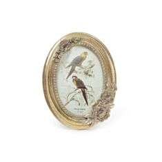 Фоторамка квіти овальна зістарена золота BonaDi 450-129 15*20 см - фото