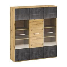 Вітрина Eridan I дуб артізан/оксид темний - фото