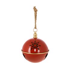 Елочный шар BonaDi Christmas bell 152-015 20*24 см красная - фото