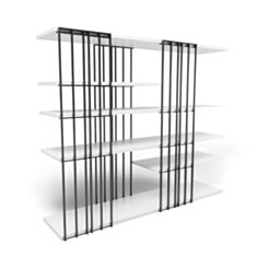 Стеллаж Merx Gallery ГЛ116 белый 26008847 - фото