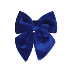 Декор новогодний Бант из бархата BonaDi 821-280 13 см королевский синий - фото