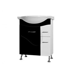 Тумба Франческа Ф3-65 с ножками без умывальника черная - фото