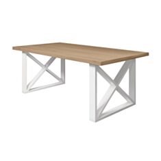 Столик журнальний Метал-Дизайн Люксор міні 110*60 см дуб античний/білий - фото