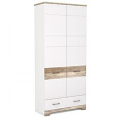 Шафа Mulatto F 2D1S дуб/білий матовий - фото
