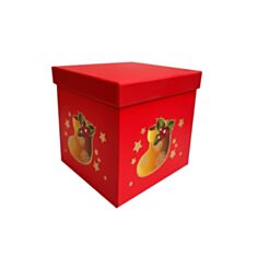 Коробка подарункова Дім Упаковки Новорічна 4110116405 16,5*16,5*16,5 см - фото