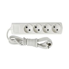 Удлинитель Gunsan Aras 002400 4 гнезда 2 м без заземления со шторками - фото