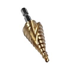 Сверло по металлу ступенчатое S&R 109422101 HSS-TiN 4-22 мм  - фото