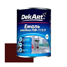 Емаль алкідна DekArt ПФ-115 коричнева 0,9 кг - фото