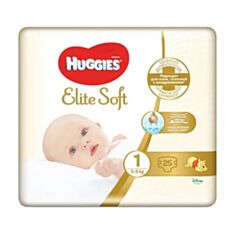 Подгузники детские Huggies Elite Soft размер 1 3-5 кг 25 шт - фото