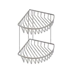 Полка для ванны угловая двойная Trento SS304 53612  - фото