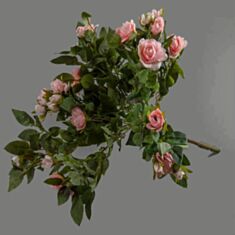 Искусственный цветок Розы (букет) розовый 107F 50см - фото