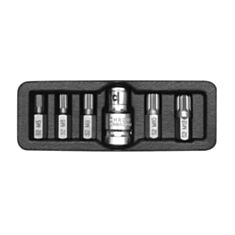 Набір біт з перехідником YATO YT-0414 SPLINE 30 мм 1/2" 6 шт - фото