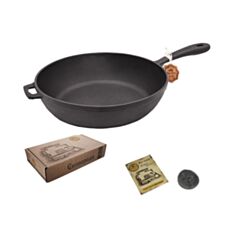 Сковорідка чавунна S&T Т204 28*6 см - фото