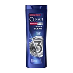 Шампунь проти лупи Clear Men 3 в 1 з активованим вугіллям 360 мл - фото