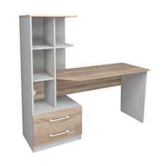 Стол компьютерный Dexter L серый - фото