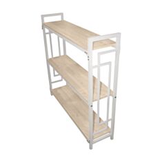 Стелаж Метал-Дизайн Квадро Лонг 3 полиці вествуд/білий - фото