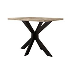 Стіл обідній Метал-Дизайн Кросс 115*75 см вествуд/чорний - фото
