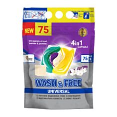 Капсулы для стирки Wash&Free Жасмин и лаванда с марсельским мылом 75 шт - фото