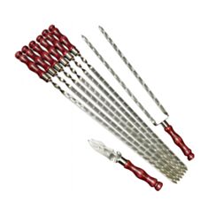 Набор шампуров Viking Create Асгард LC-034 в кейсе 8 предметов бордовый - фото