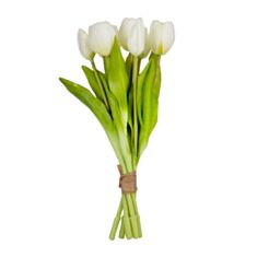 Декоративний букет тюльпанів Elisey Весняна насолода 9129-001 30 см білий - фото