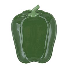 Тарелка керамическая Bona Di Pepper 928-081 27*21,5*3 см зеленая - фото