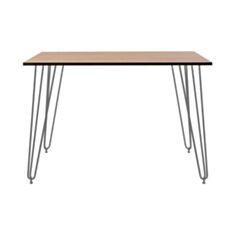 Стіл ALLER alu H18 дуб 120*80 - фото