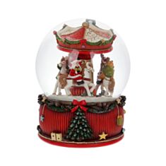 Декоративный водяной шар Новогодняя карусель Bona Di 559-554 с заводным механизмом 20 см - фото