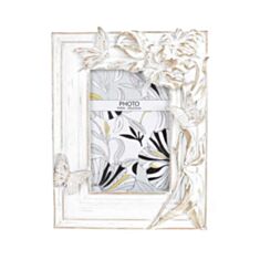 Фоторамка прямокутна BonaDi 440-184 17,3*22,5 см біла з золотом - фото