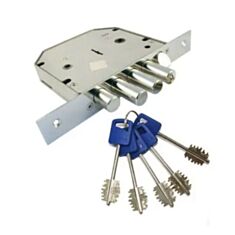 Замок врізний сувальдний Apecs T-21/S6-R-NI нікель - фото