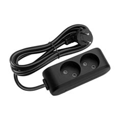 Подовжувач Panasonic X-Tendia 2 гнізда 5 м без заземлення чорний - фото