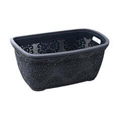 Корзина для білизни Bursev Plastik 2130 04 30 л антрацит - фото