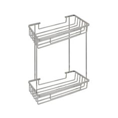 Полка для ванны двойная прямоугольная Trento SS304 53610  - фото