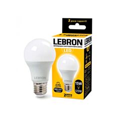 Лампа світлодіодна Lebron LED L-A60 15W E27 4100K 1350Lm кут 240° - фото