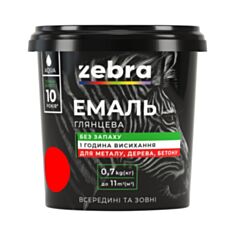 Емаль акрилова Зебра 75 червона 0,7 кг - фото