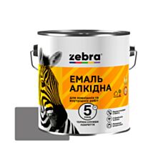 Емаль алкідна Зебра ПФ-116 темно-сіра 0,25 кг - фото