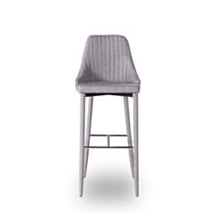 Стілець барний металевий Callas - II сірий - фото