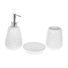Набор аксессуаров для ванной BonaDi 304-974 3 шт белый - фото