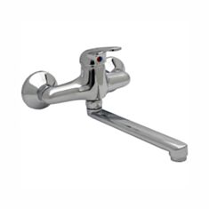 Смеситель для раковины с длинным изливом KFA Armatura Ferryt 540-950-00 Хром - фото