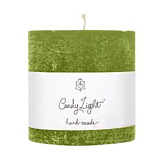 Свеча цилиндр раскрывается Candy Light С07*08/1-6.3 травянисто-зеленая - фото