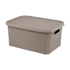 Корзина для білизни Elif Nostalgia із кришкою 10 л кава з молоком - фото