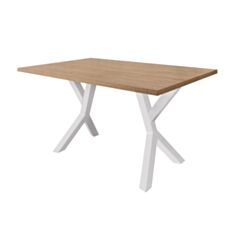 Стіл обідній Метал-Дизайн Брайт 120*75 см дуб античний/білий - фото