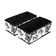 Набор органайзеров Idea Home Anthracite Flowers NP-139 3 шт  - фото