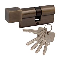 Циліндр RDA 30/30 60 мм з воротком антична латунь - фото