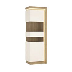 Витрина левая Lyon LYOV03 белый/дуб ривьера - фото