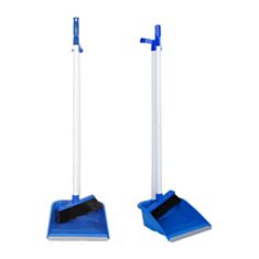 Набор метла и совок Vezzer VZ-007b синий - фото