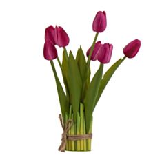 Декоративный букет тюльпанов Elisey 8921-028 33 см сиреневый - фото