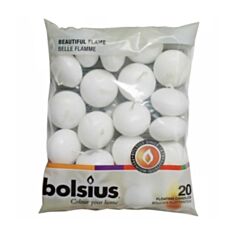 Свеча парафиновая плавающая Bolsius белая - фото